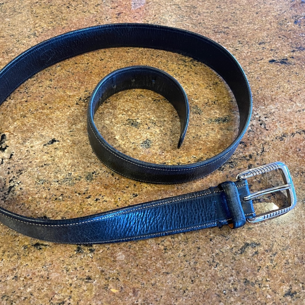 Men's Nat Nast Black Genuine 100% Leather Belt Size 40 Retail: $98